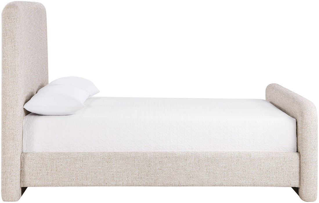 Fira - Linen Textured Fabric Upholstered Bed - Simple Home Plus