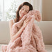 Ruched Fur - Ruched Throw - Blush - Simple Home Plus