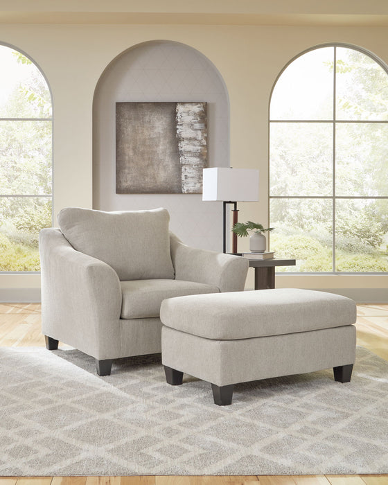 Willarae - 2 Pc. - Chair And A Half, Ottoman - Taupe - Simple Home Plus