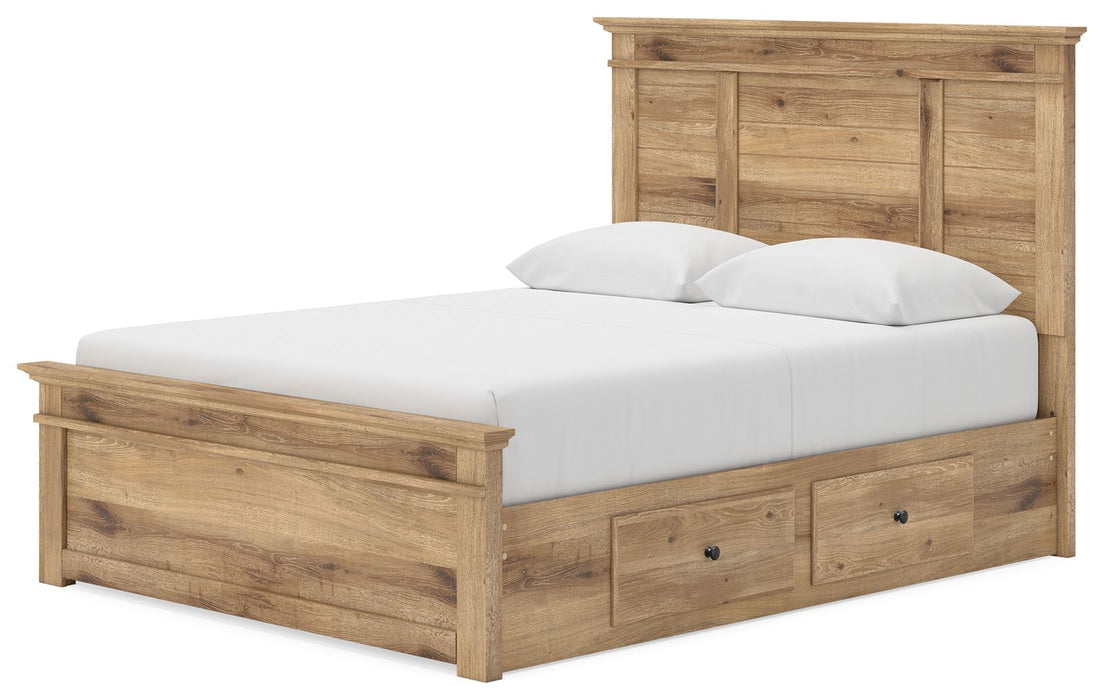 Makidern - Panel Storage Bed With 2 Under Bed Storage Units - Simple Home Plus