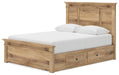 Makidern - Panel Storage Bed With 2 Under Bed Storage Units - Simple Home Plus