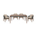 Orbit - Outdoor Patio 5 Piece Dining Set - Weathered Eucalyptus / Taupe - Simple Home Plus
