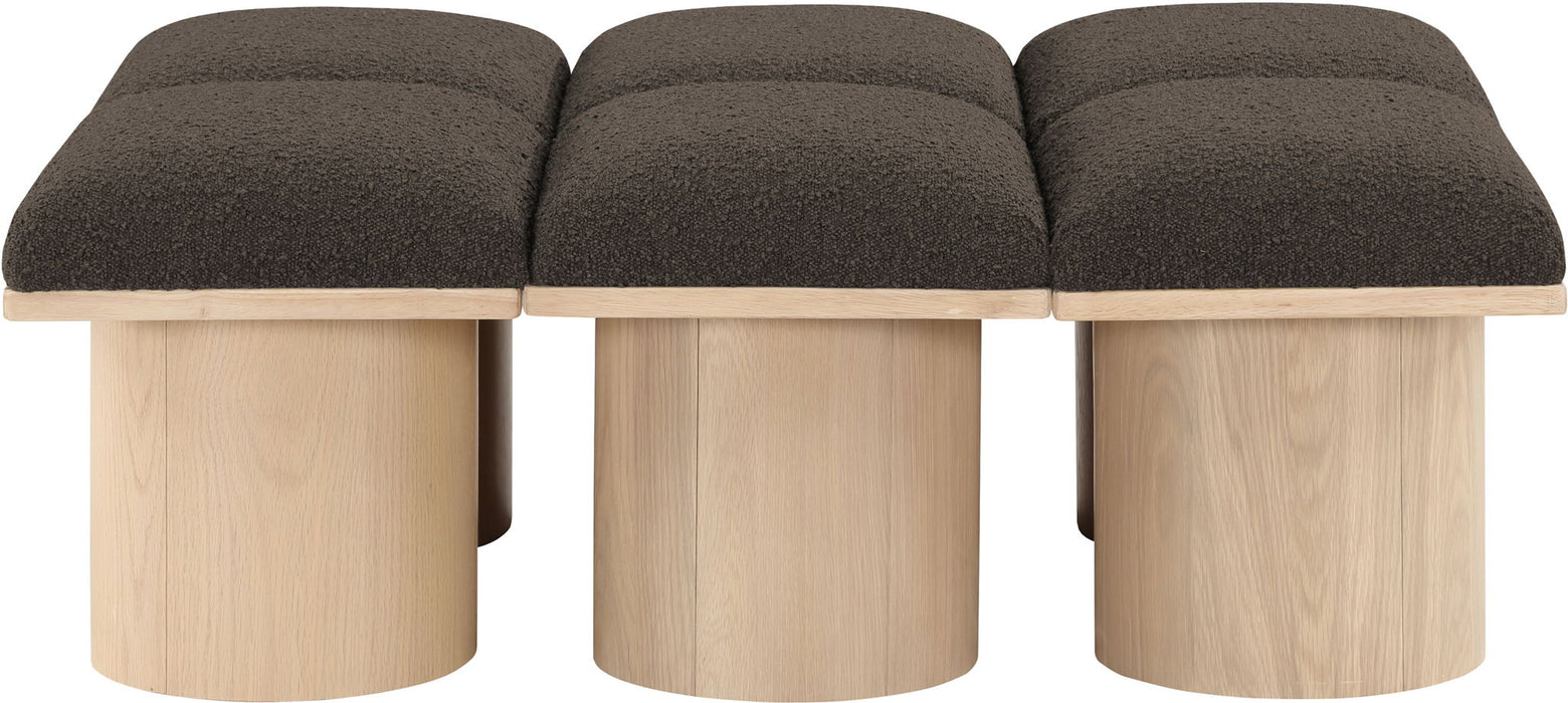 Pavilion - 6 Piece Modular Bench With Natural Base - Simple Home Plus