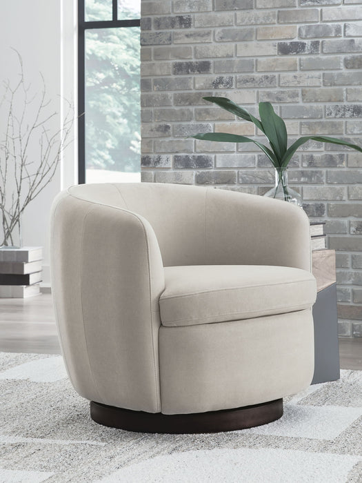 Annbury - Swivel Accent Chair - Light Beige - Simple Home Plus