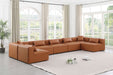 Cube - 7 Piece Modular U-Shaped Sectional - Cognac - Simple Home Plus
