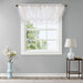 Irina - Diamond Sheer Embroidered Waterfall Valance - White - Simple Home Plus