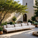Laguna - 4 Piece 142" Upholstered Outdoor Patio Modular Armless Sofa - Simple Home Plus
