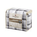 Flannel - Queen Sheet Set Cotton - Gray Plaid - Simple Home Plus