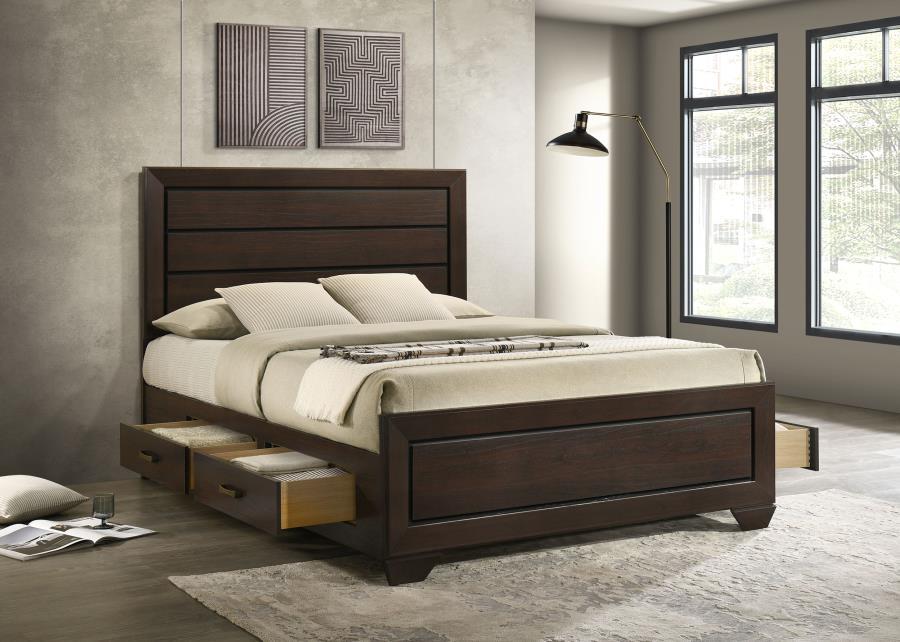 Kauffman - Wood Storage Panel Bed - Simple Home Plus