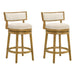 Noely - Modern Farmhouse Swivel Wood Counter Height Kitchen Bar Stool - Simple Home Plus
