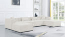 Cube - Linen 6 Piece Modular Double Chaise Sectional - Simple Home Plus
