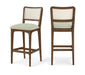 Atrium - Upholstered Bar Stool (Set of 2) - Brushed Brown Frame - Simple Home Plus