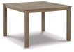 Aria Plains - Brown - Square Dining Table W/Umb Opt - Simple Home Plus