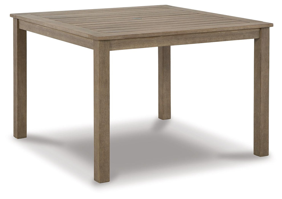 Aria Plains - Brown - Square Dining Table W/Umb Opt - Simple Home Plus