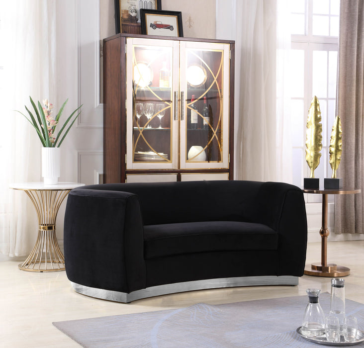 Julian - Loveseat with Chrome Base - Simple Home Plus