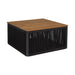 Artesia - Outdoor Patio Coffee Table - Teak / Black - Simple Home Plus