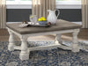 Havalance - Rectangular Cocktail Table - Gray / White - Simple Home Plus