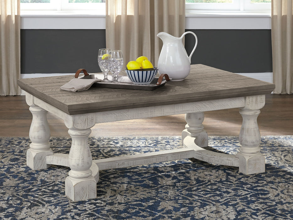 Havalance - Rectangular Cocktail Table - Gray / White - Simple Home Plus