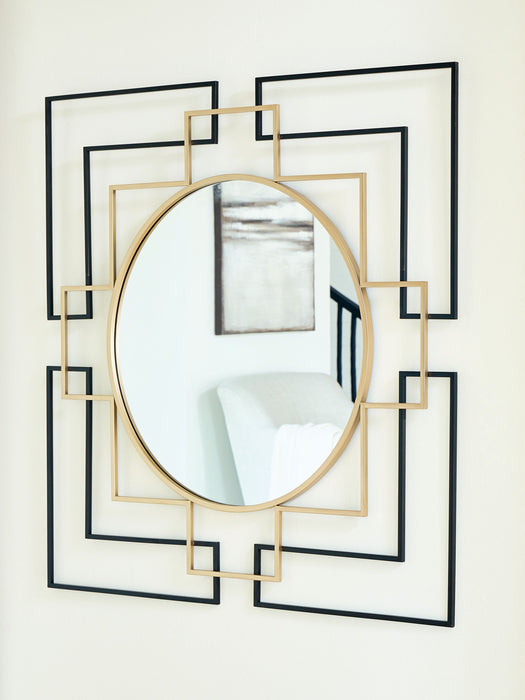 Oceanal - Black / Gold Finish - Accent Mirror - Simple Home Plus