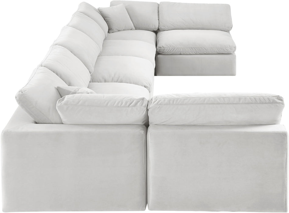 Comfy - 7 Piece Velvet Modular Armless Sectional - Simple Home Plus