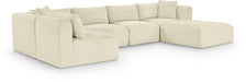 Shaggy - 6 Piece Modular U-Shaped Sectional - Simple Home Plus