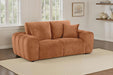Burnett - Chenille Upholstered Wide Arm Loveseat - Simple Home Plus