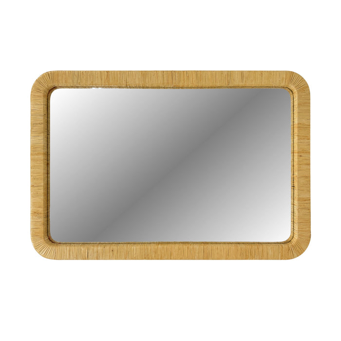 Nova - Natural Rattan Rectangle Wall Mirror - Natural - Simple Home Plus