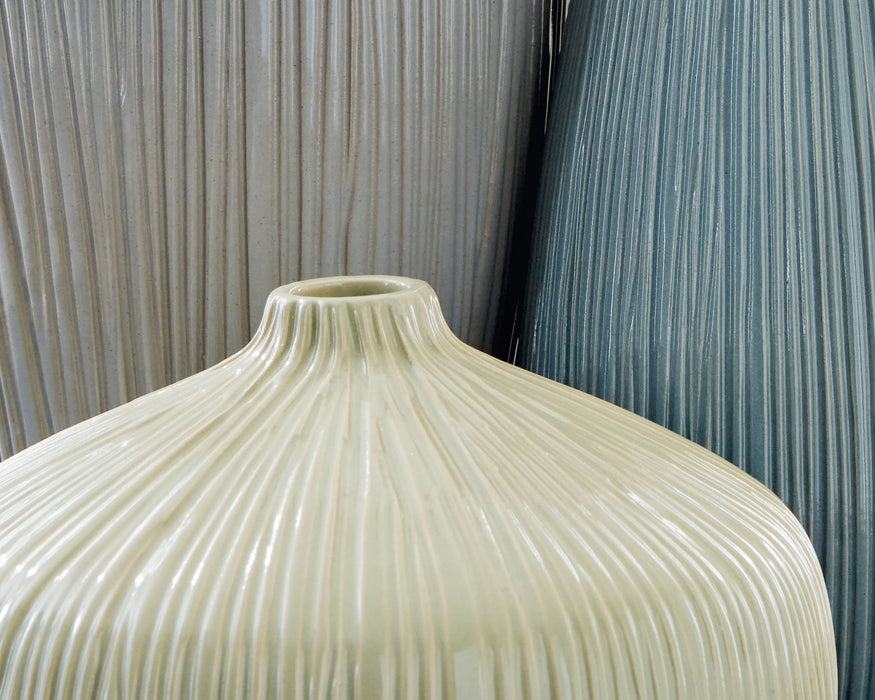 Eiderman - Vase Set (Set of 3) - Gray / Blue / Green - Simple Home Plus