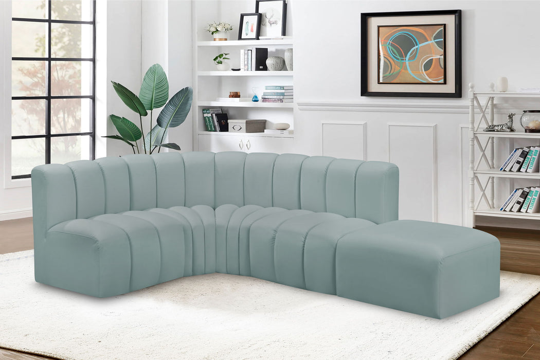 Arc - Faux Leather 5 Piece Corner Modular Sofa - Simple Home Plus