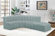 Arc - Faux Leather 5 Piece Corner Modular Sofa - Simple Home Plus