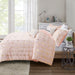 Raina - Polyester Brushed Microfiber Printed Comforter Set - Blush / Gold - Simple Home Plus