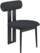 Dario - Boucle Dining Chair With Black Frame (Set of 2) - Simple Home Plus