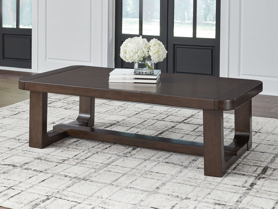 Breckington - Dark Brown - Rectangular Cocktail Table - Simple Home Plus
