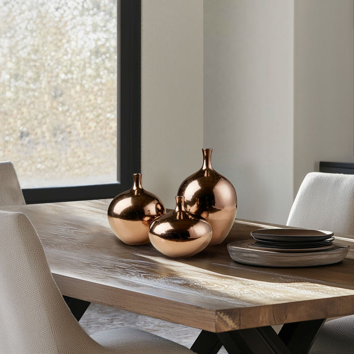 Ansen - Vase (Set of 3) - Bronze - Simple Home Plus