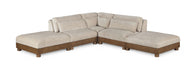 Turin - Chenille Fabric Upholstered Modular Sectional - Taupe - Simple Home Plus