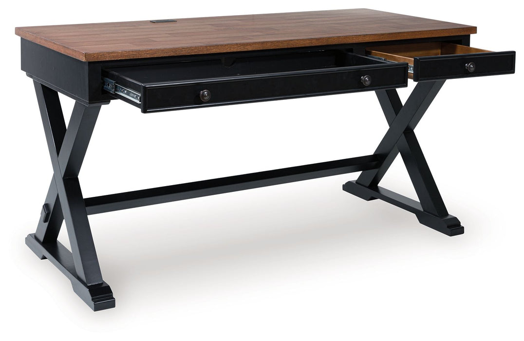 Wildenauer - Brown / Black - Home Office Desk - Simple Home Plus