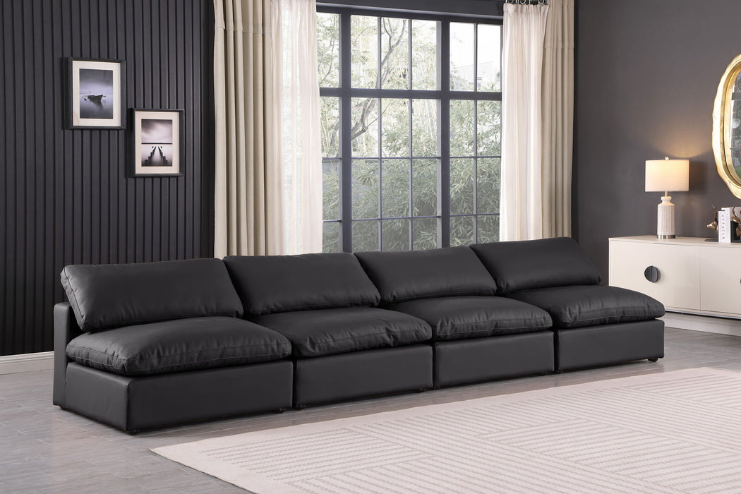 Comfy - Faux Leather Modular Armless Sofa 4 Seats - Simple Home Plus