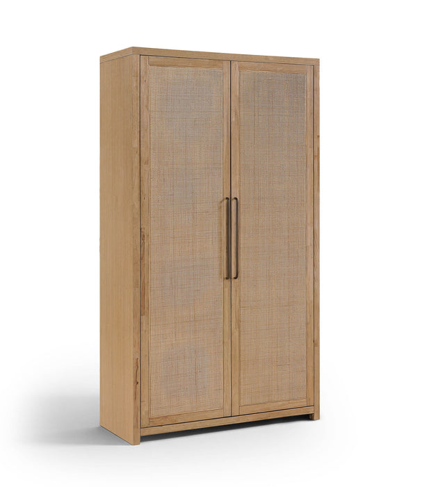 Vana - Solid Wood, Oak Veneer And Stainless Steel Storage Cabinet - Simple Home Plus