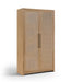 Vana - Solid Wood, Oak Veneer And Stainless Steel Storage Cabinet - Simple Home Plus