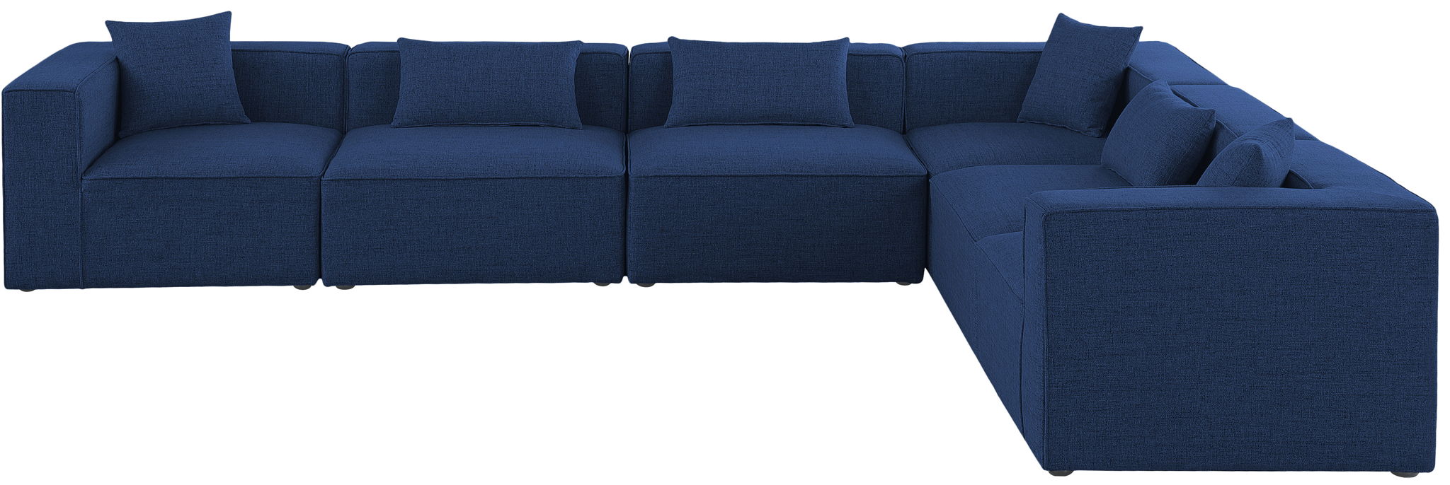 Cube - Linen 6 Piece Modular Corner Sectional - Simple Home Plus