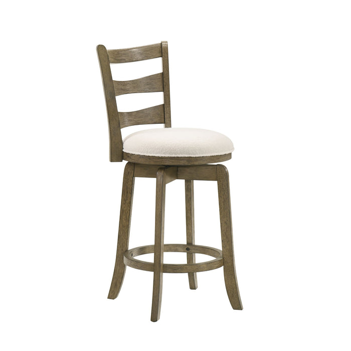 Melindra - Modern Farmhouse Swivel Wood Counter Height Kitchen Bar Stool - Simple Home Plus