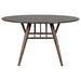Everton - Round Wood Dining Table - Dark Walnut - Simple Home Plus