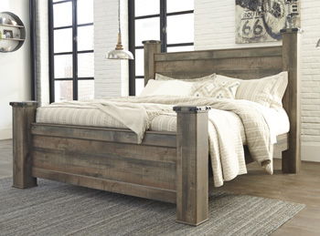 Trinell - King Poster Rails - Brown - Simple Home Plus