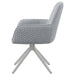 Abby - Fabric Upholstered Swivel Dining Arm Chair - Light Gray - Simple Home Plus