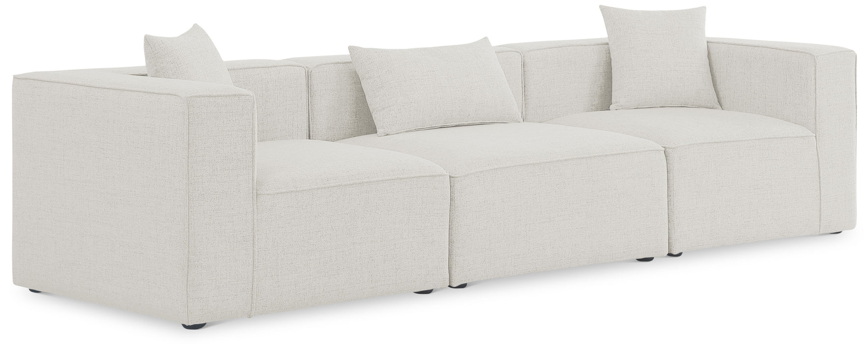 Cube - Linen Modular 3 Seat Sofa - Simple Home Plus