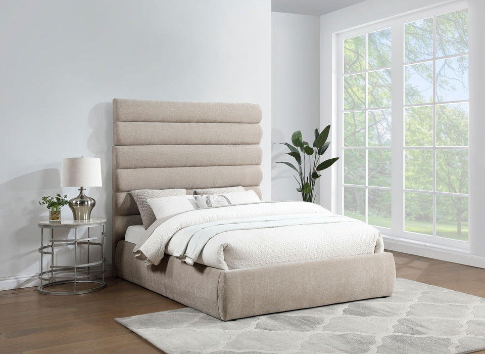 Adam - Chenille Fabric Bed With 70.5" Headboard - Simple Home Plus