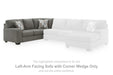 Clarington - LAF Sofa With Corner Wedge - Greystone - Simple Home Plus