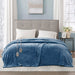 Heated Plush - Queen Blanket - Sapphire Blue - Simple Home Plus