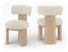 Atelier - Vegan Leather Upholstered Dining Chair (Set of 2) - Taupe / Painted Natural - Simple Home Plus