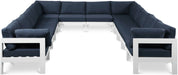 Nizuc - Outdoor Patio 12 Piece Modular Sectional With White Frame - Simple Home Plus